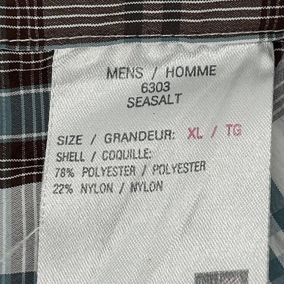 Woolrich Shirt Mens XL‎ Multicolor Plaid Short Sleeve Snap Button Down Seasalt - Picture 4 of 9
